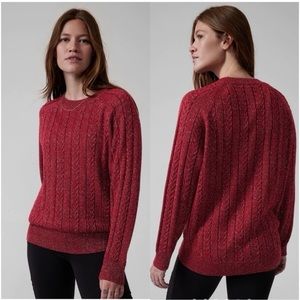 Athleta Sparkle red sweater XS